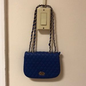 Blue interchangeable -off shoulder or crossbody purse